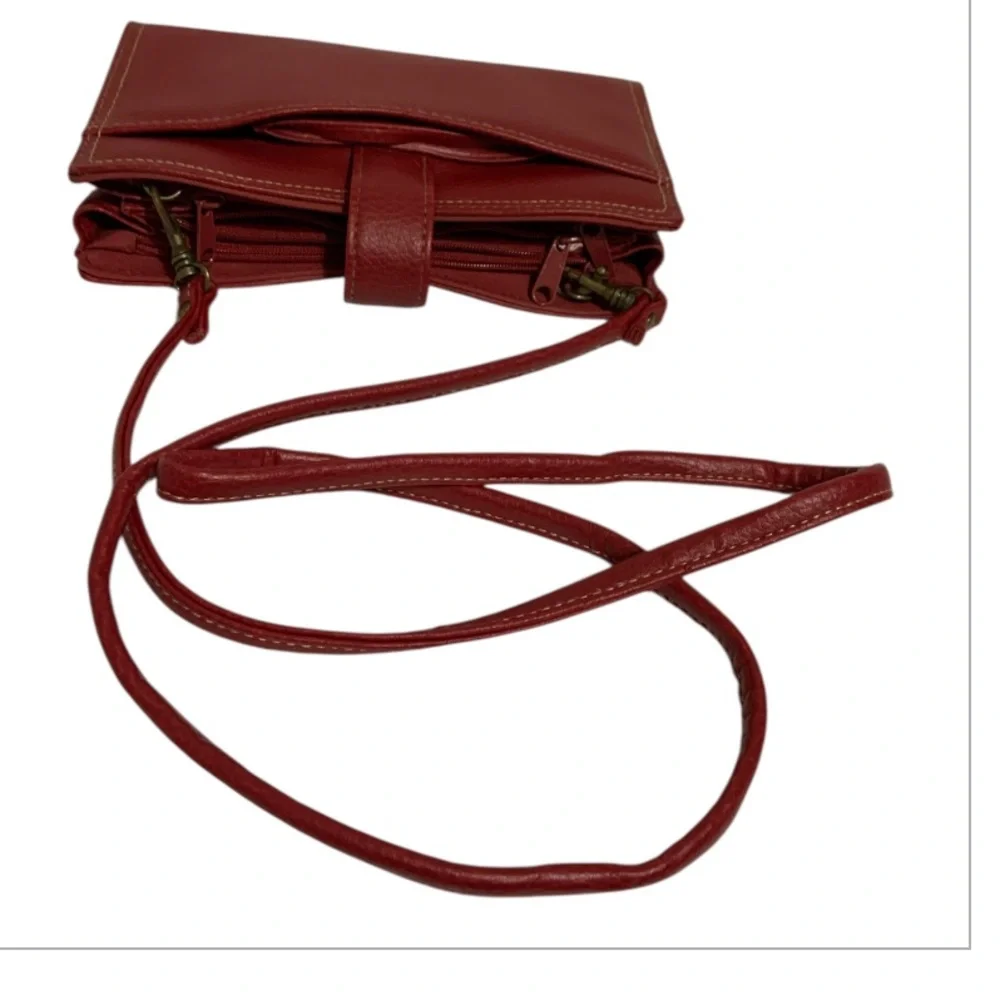 Buxton Red Crossbody Bag Handbag Clutch